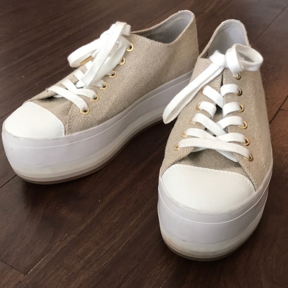 michael kors platform tennis shoes